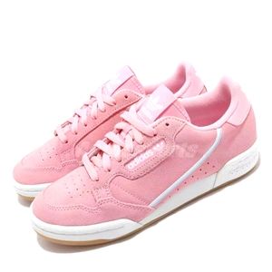 Pink adidas continental sneakers